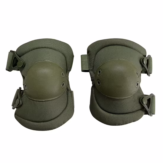 녹색 색상의 전술 팔꿈치 및 무릎 패드